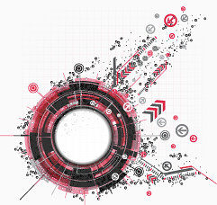 抽象科技红色圆环