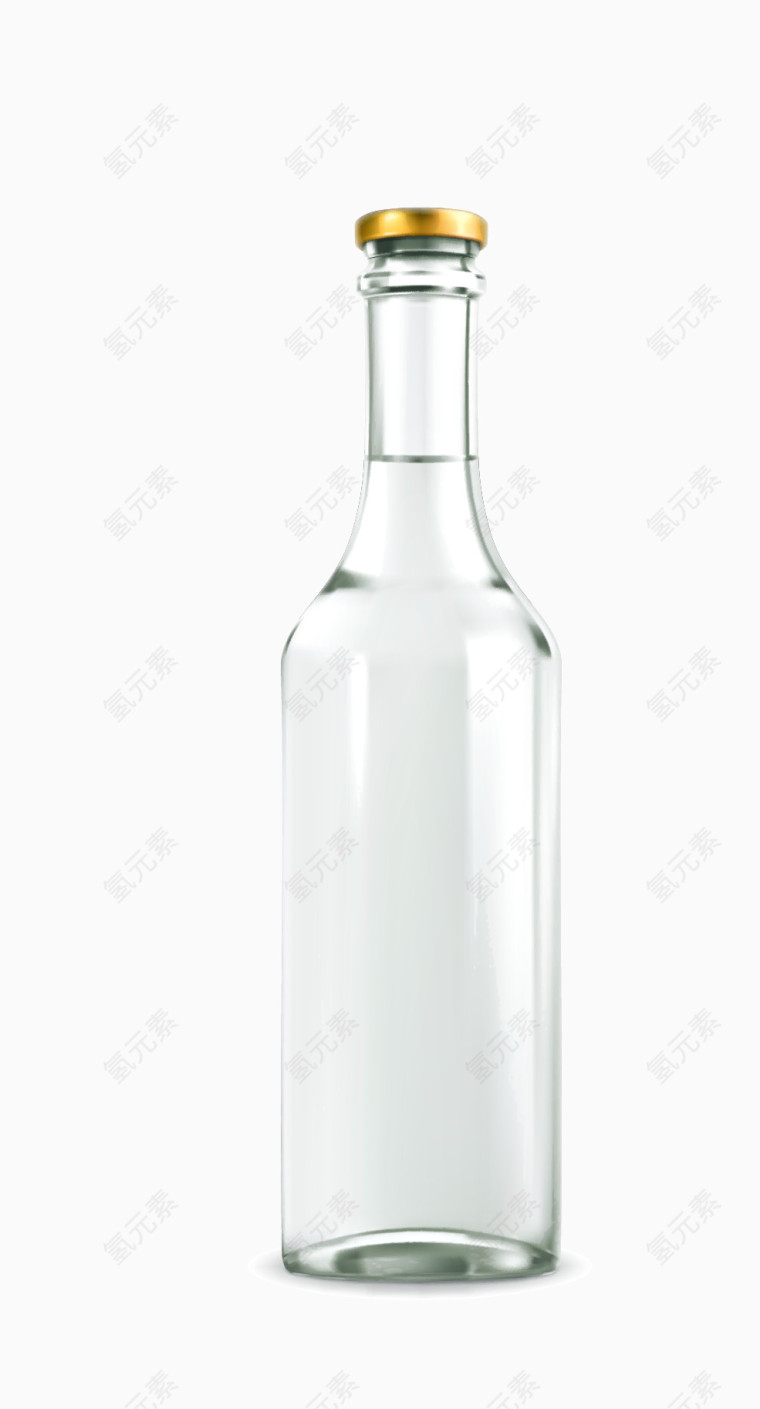 矢量质感白酒瓶子素材