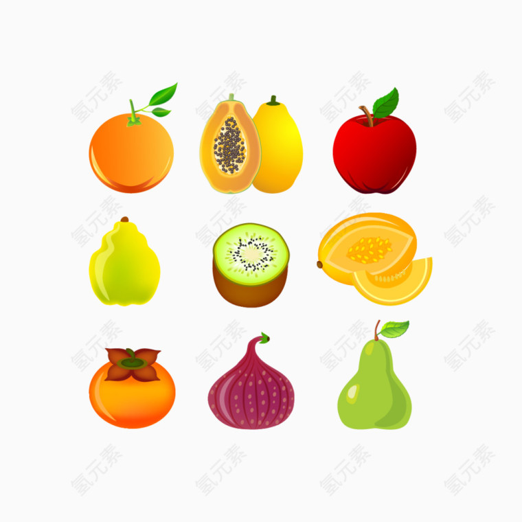 矢量水果装饰图案