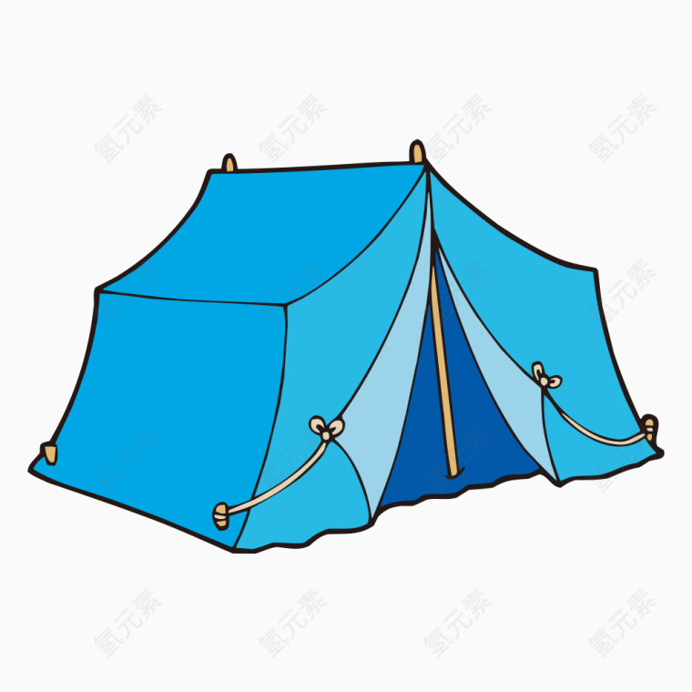 蓝色小帐篷