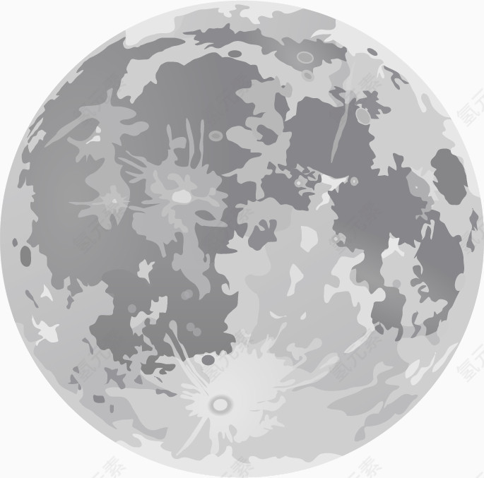 矢量灰色月球