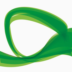 矢量绿色曲线装饰图案