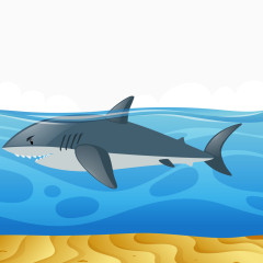 矢量鲨鱼的背景设计