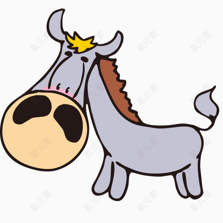 驴子卡通动物图片