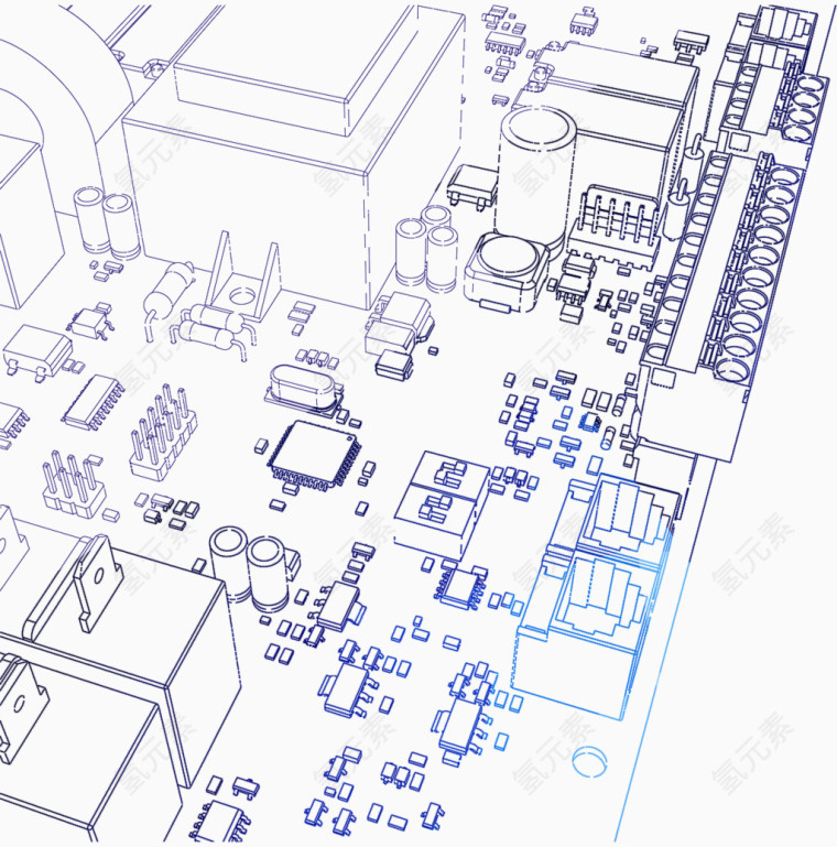 电路板线稿