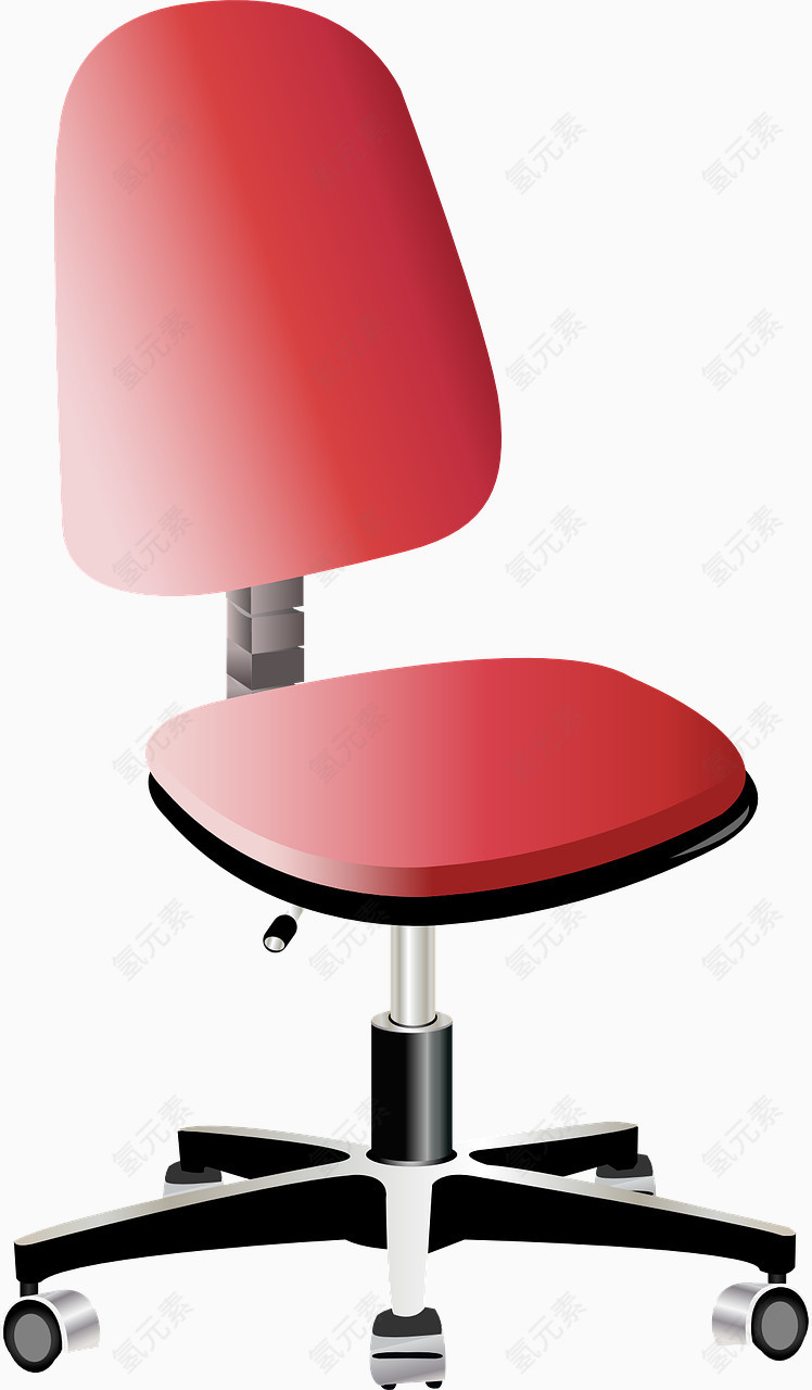 红色的电脑椅
