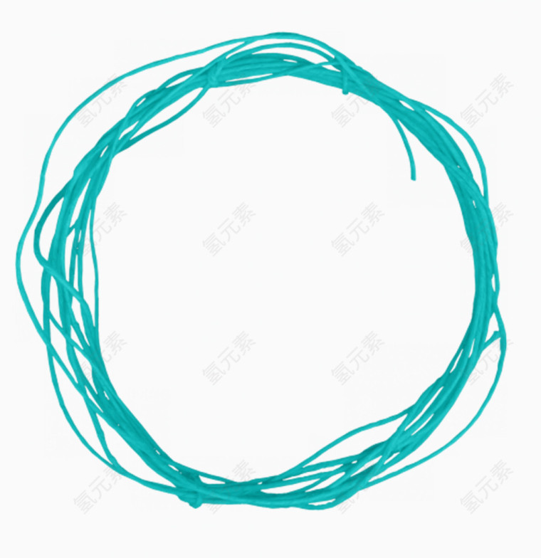 绿色毛线圆环