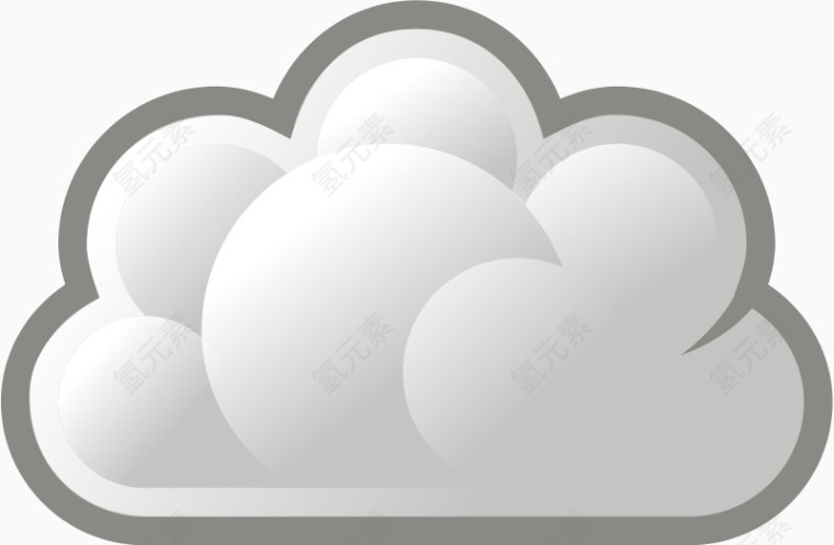 灰色的卡通厚云