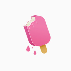 好吃的粉色冰淇淋