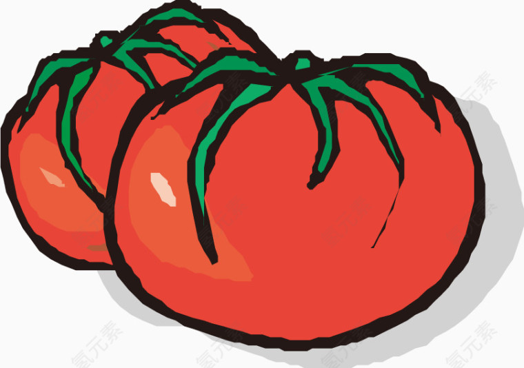 西红柿红色蔬菜PNG矢量素材