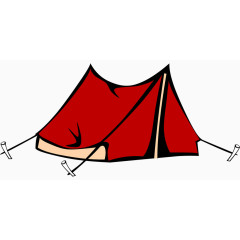 红色的小帐篷