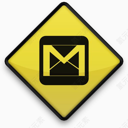 十万二千八百零三Gmail标志广场黄色的路标