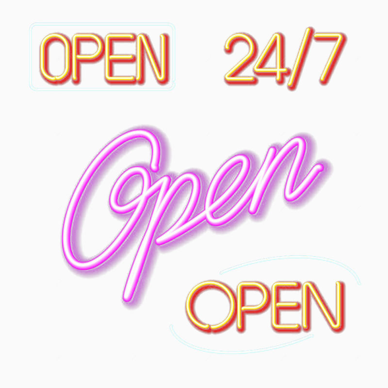 彩色OPEN霓红灯招牌下载