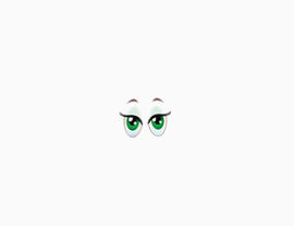 卡通可爱绿色眼睛