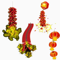 新年鞭炮大红色
