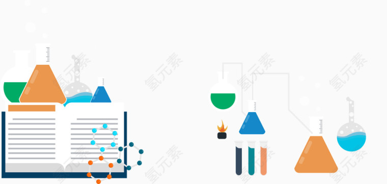 矢量手绘化学实验