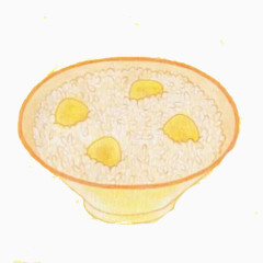 蛋炒饭手绘画素材图片