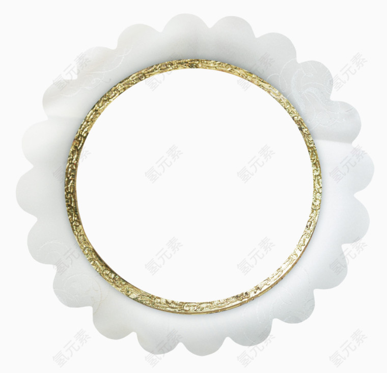 白色漂亮花边圆环