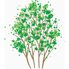 绿色树木春季海报PNG矢量素材