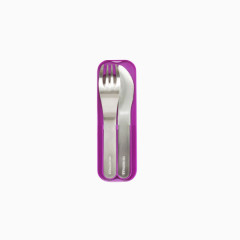 法国不锈钢便携餐具刀叉紫色