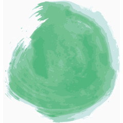 绿色水彩墨迹