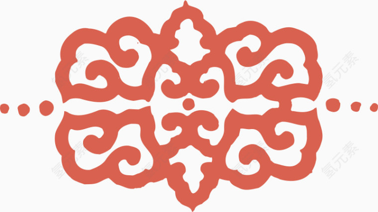 角花底纹花型对称平面图形