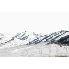 青海湖日照下的雪山