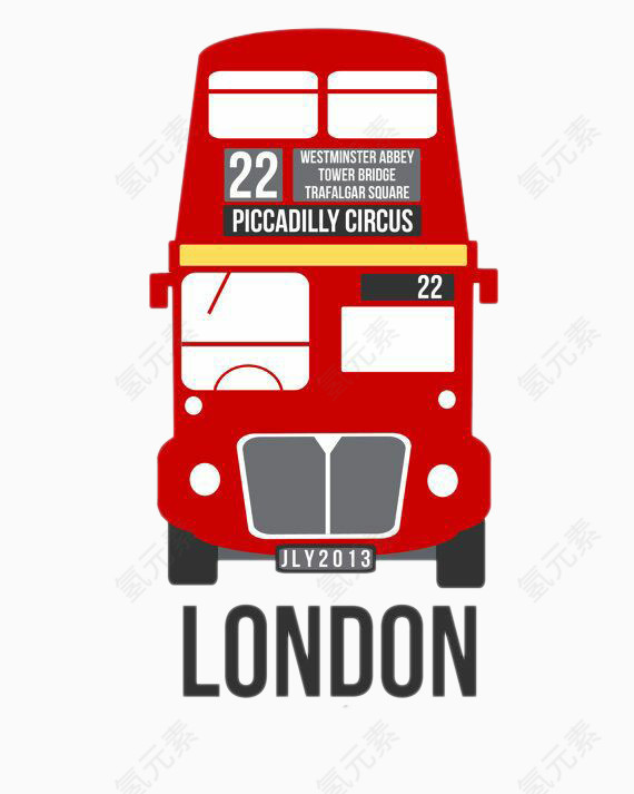 英国伦敦红色巴士