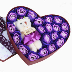 紫色手工玫瑰礼盒