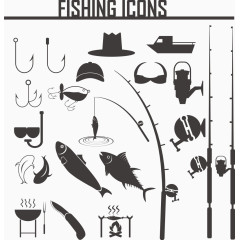 创意钓鱼主题元素设计