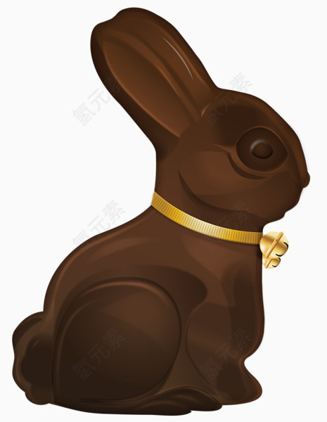 棕色巧克力兔子木雕
