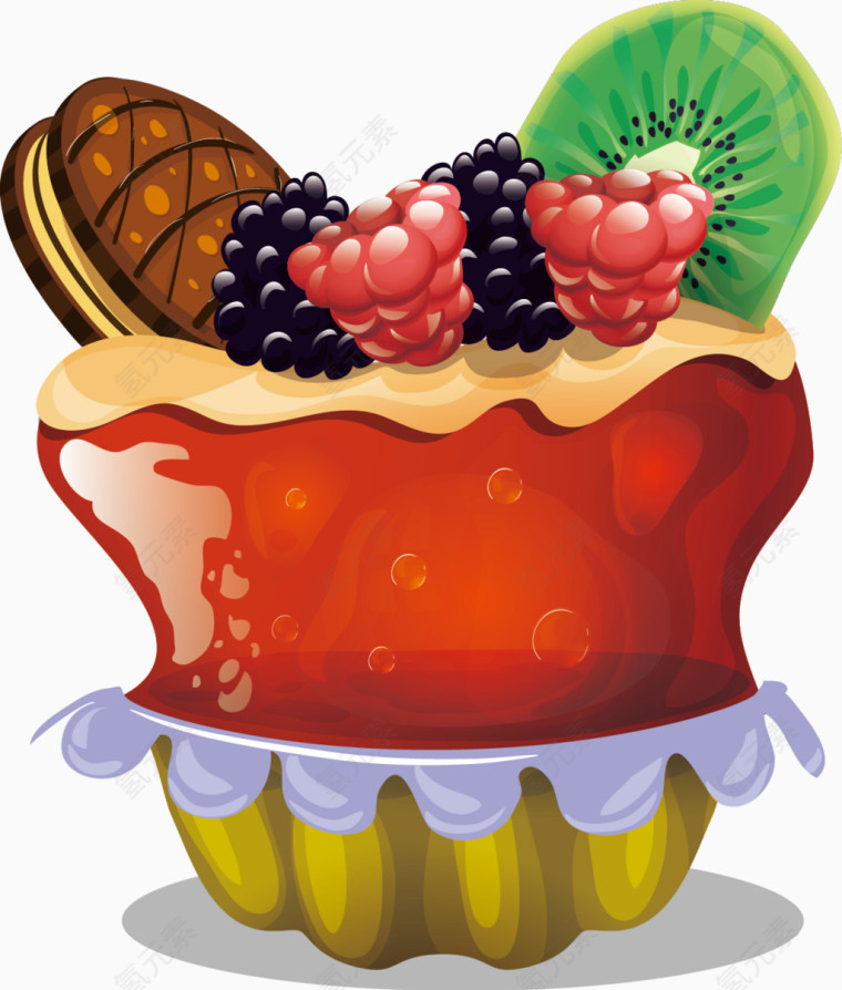 卡通水果蛋糕