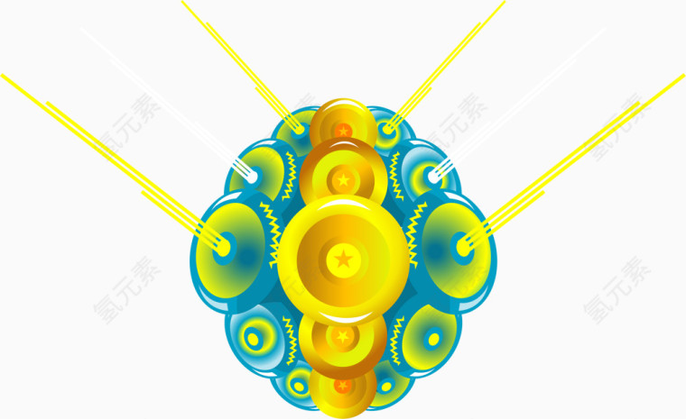 矢量手绘立体音响