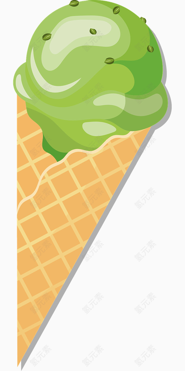 绿色的冰淇凌