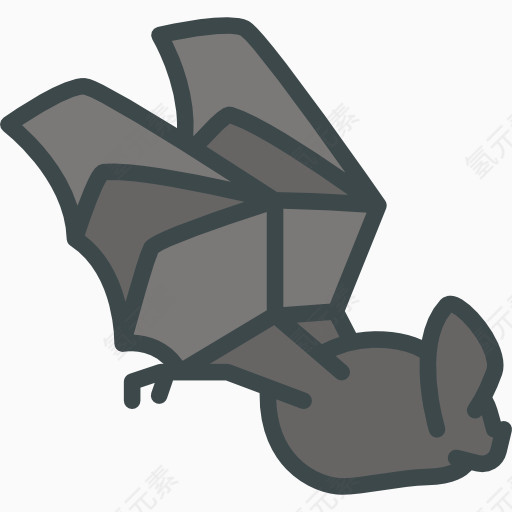 一只灰色的蝙蝠