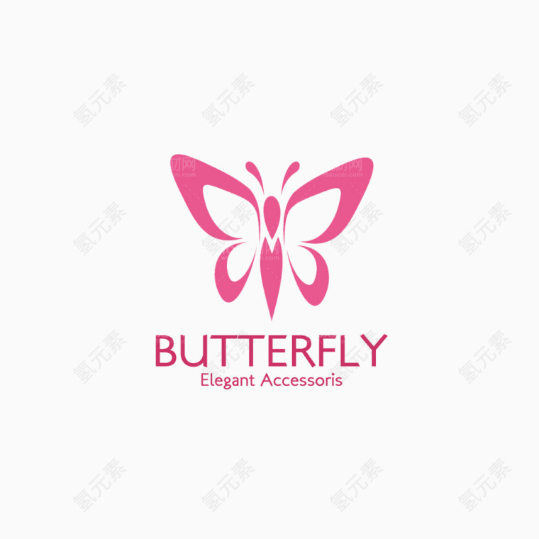 粉蝴蝶标识