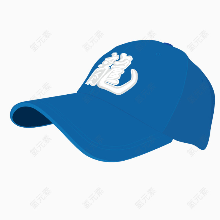 矢量蓝色棒球帽子