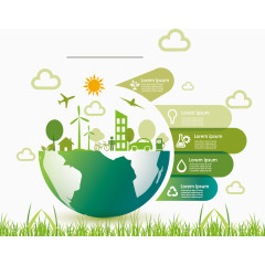 信息分类 商务 ppt 绿色 地球 能源  矢量图