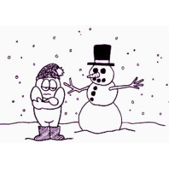 雪人和人简笔画