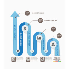 矢量PPT图表箭头