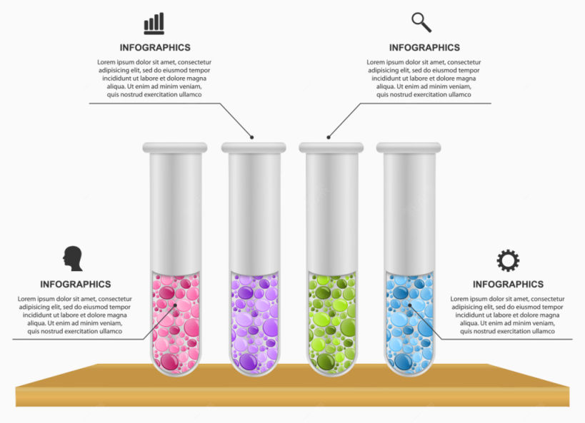 化学数据试管矢量下载