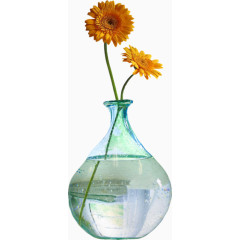 玻璃瓶中的向日葵