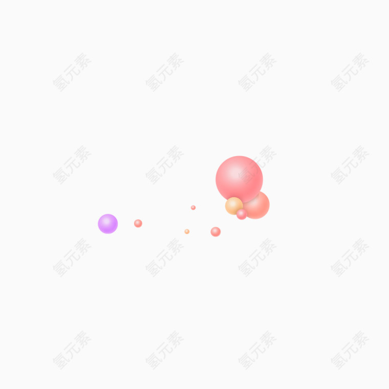 粉色立体球