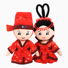 中式可爱人形婚礼娃娃