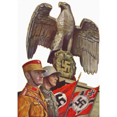 纳粹标志与士兵