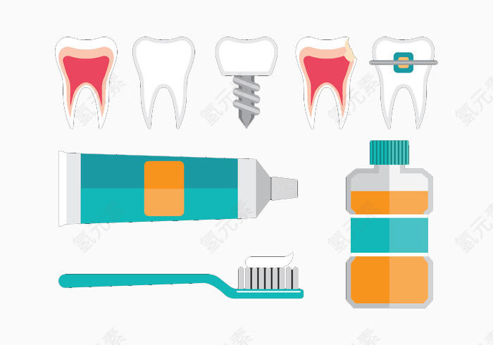 矢量家用卫生用品牙膏