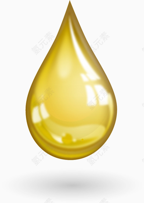 金色橄榄油滴矢量素材