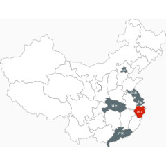 中国几大省市分布图