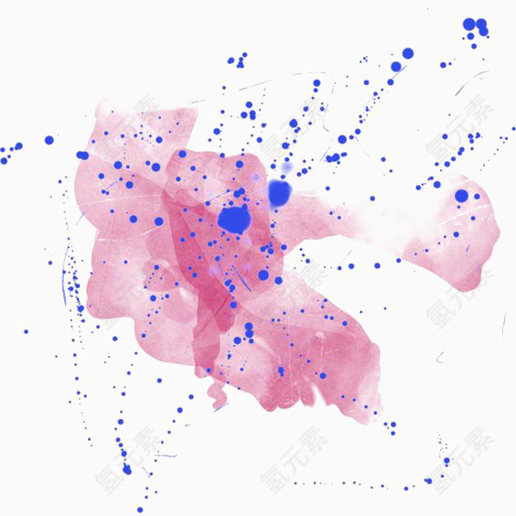 粉色喷墨装饰