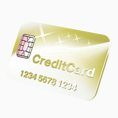 金属质感金色银行卡模型